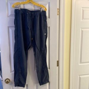 10 brand - Blue comfy drawstring waist pants with big side pockets Large